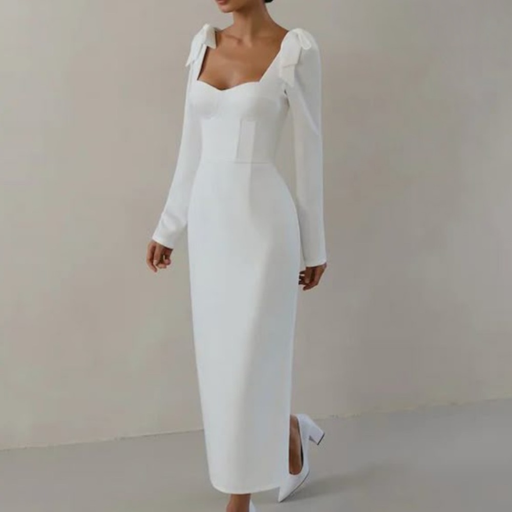 Lichi white dress bows brand new tags